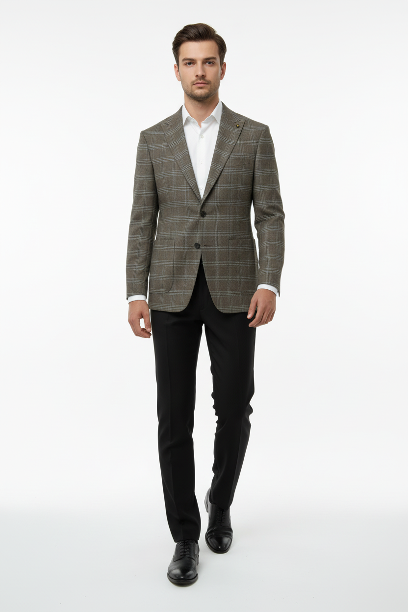 Heren Blazer Lucca Bruin