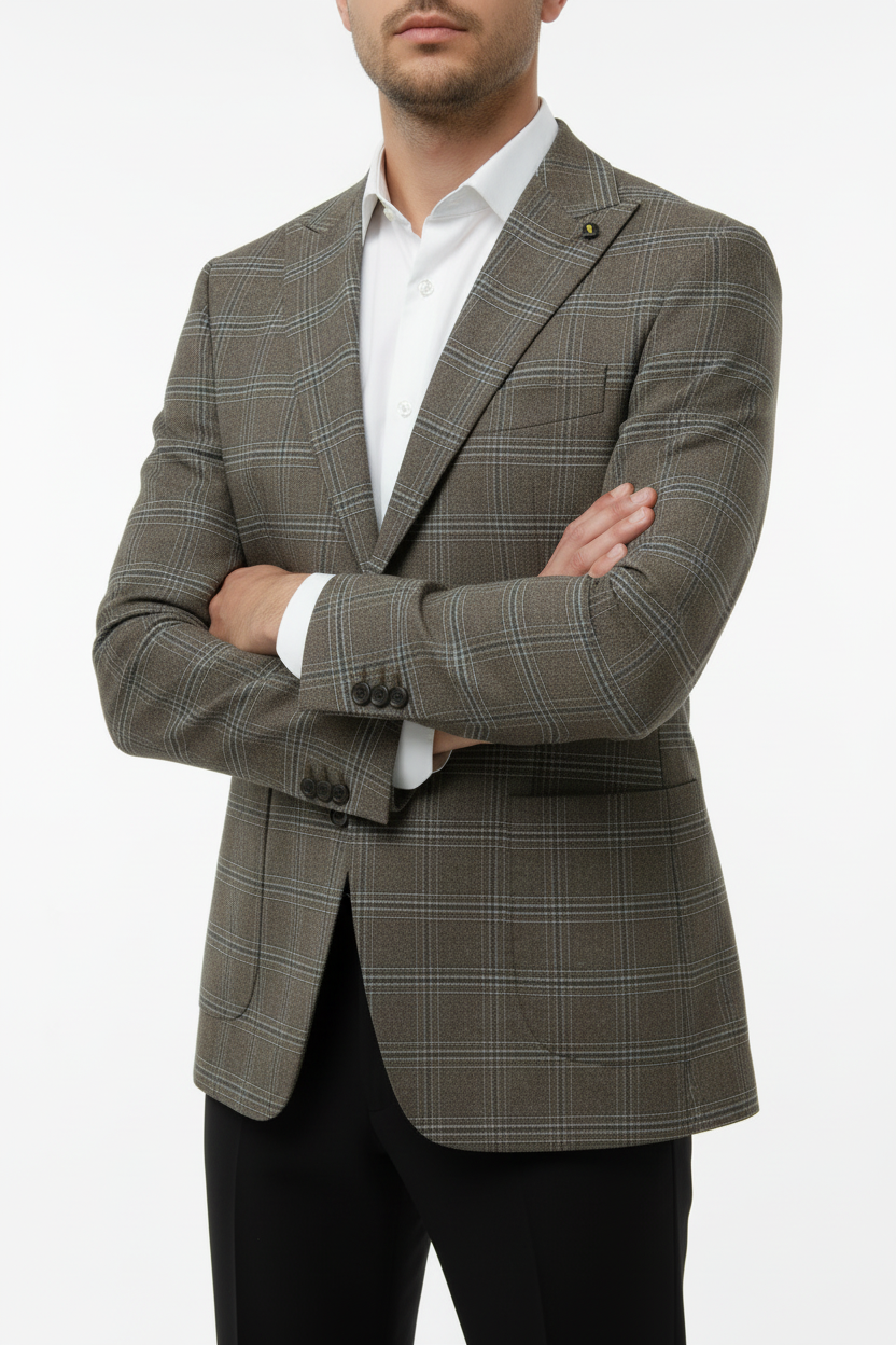 Heren Blazer Lucca Bruin