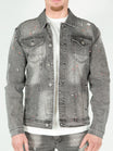 Denim Splashed Jacket Antraciet