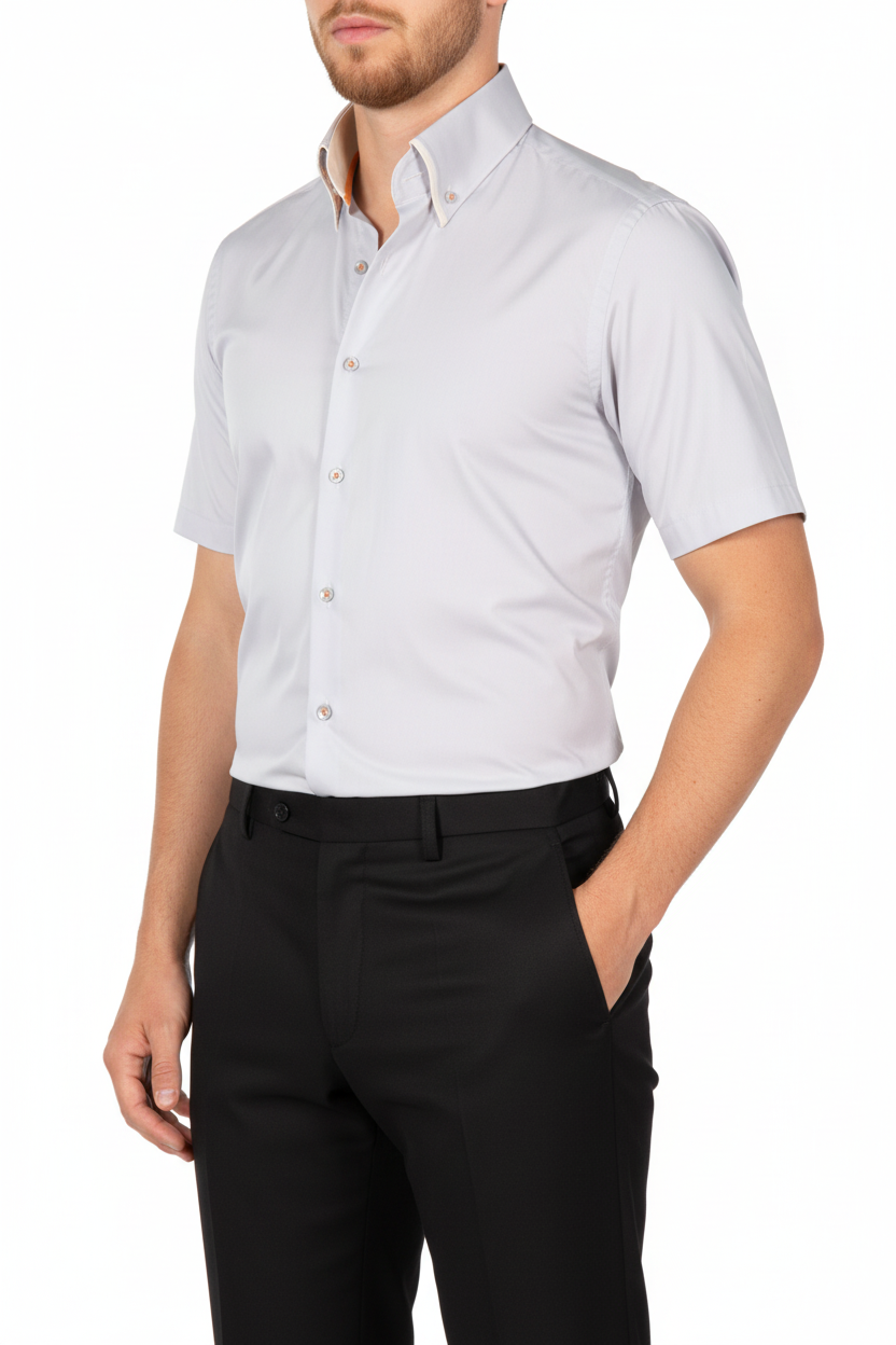 Kortmouw Overhemd Grijs