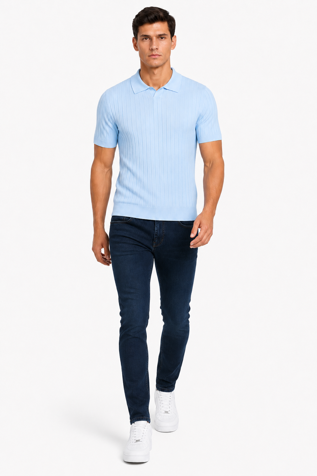 Monza set Jeans & Polo | Licht Blauw & Blue
