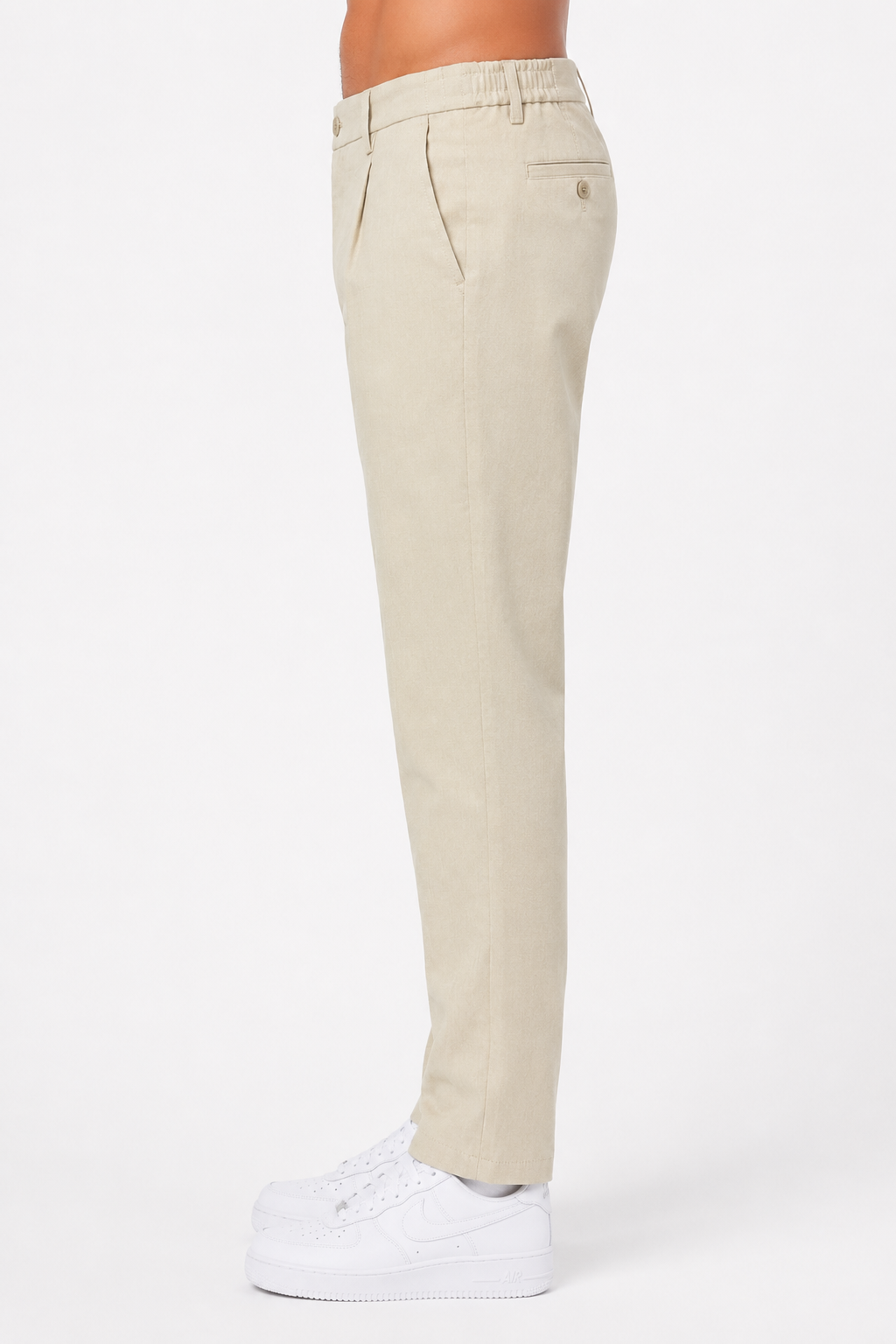 VALENCI Milano Chino Beige - Side profile full length