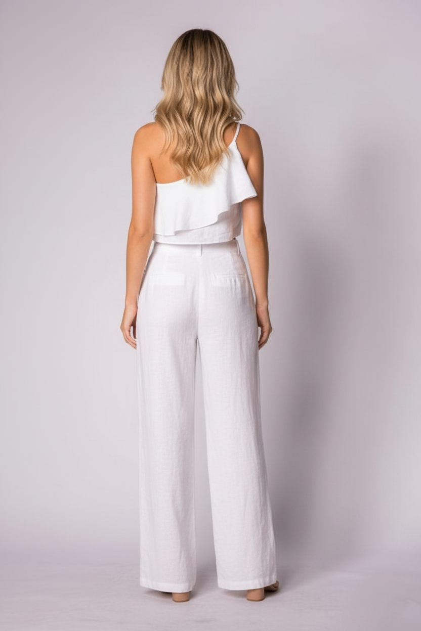 Dames Linnen Set Wit