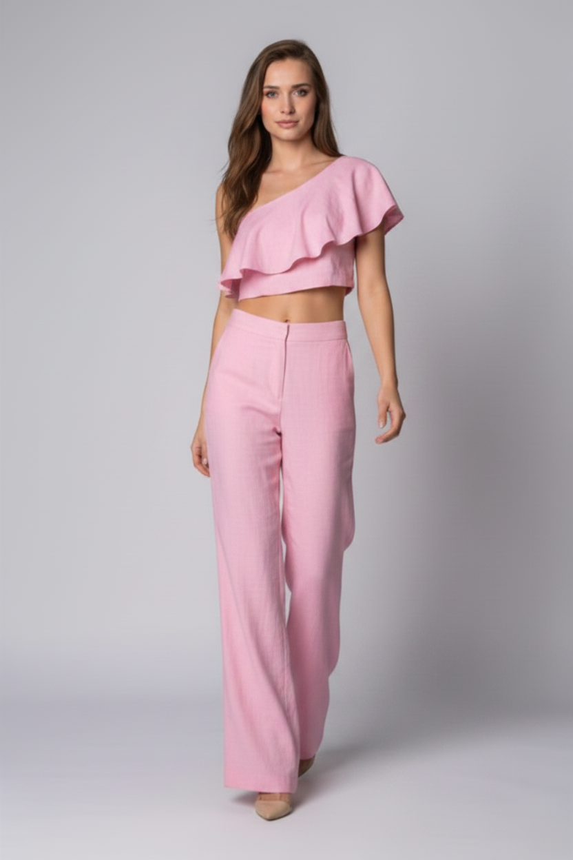 Dames Linnen Set – Roze