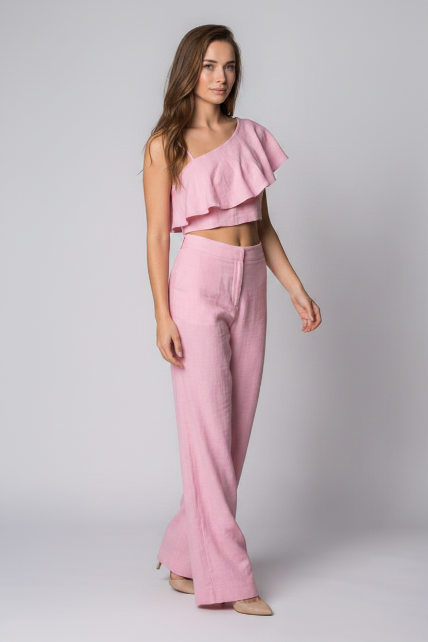 Dames Linnen Set – Roze