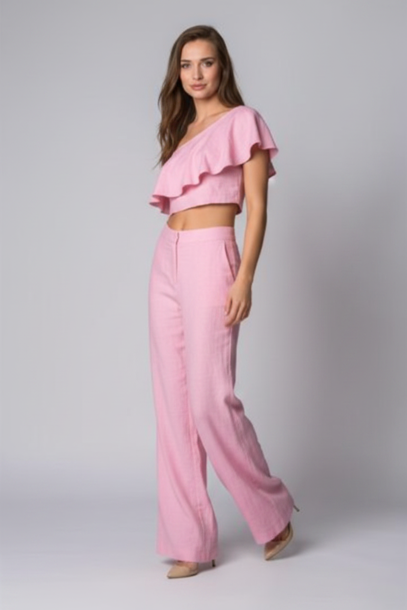 Dames Linnen Set – Roze