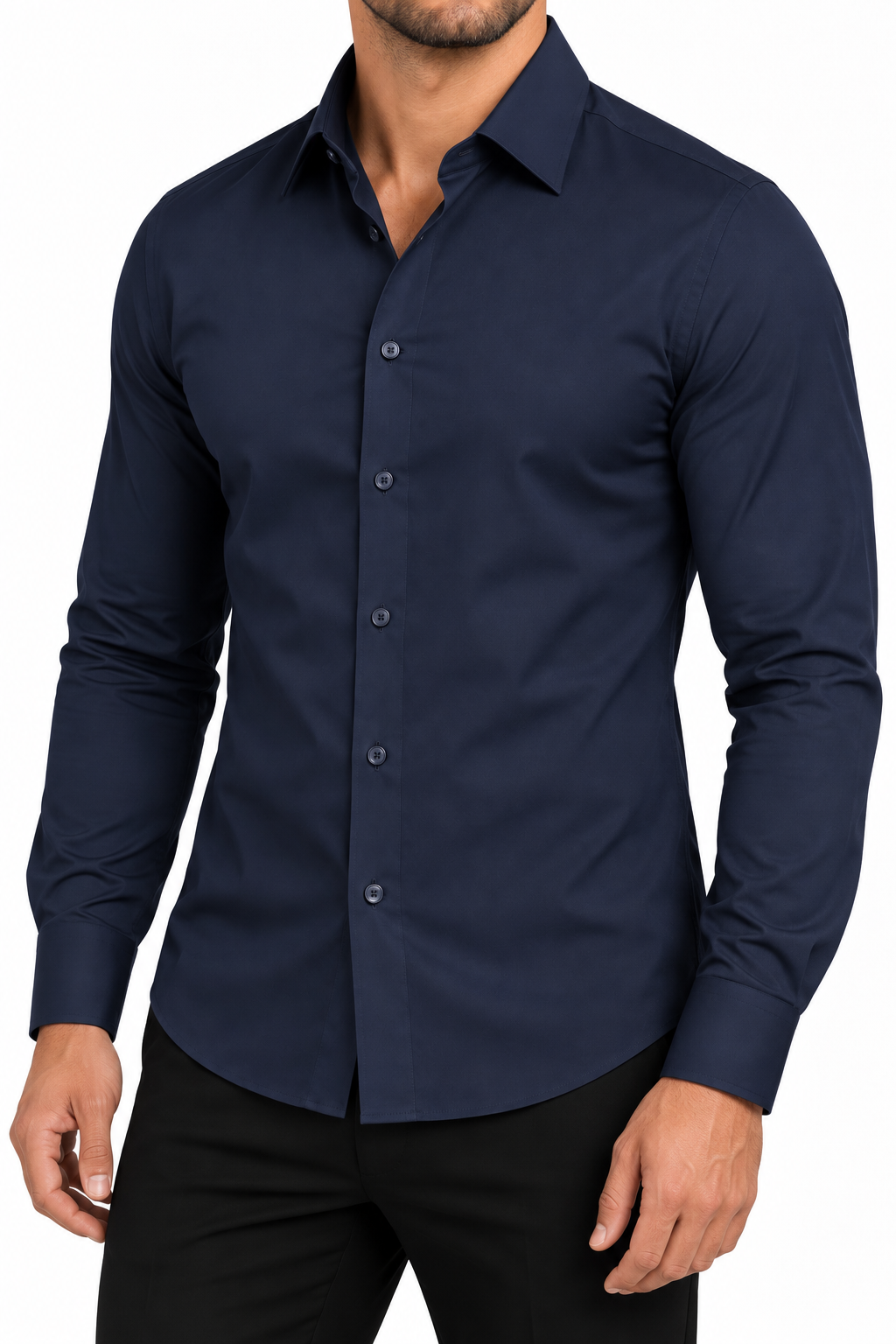 Klassiek Overhemd Navy