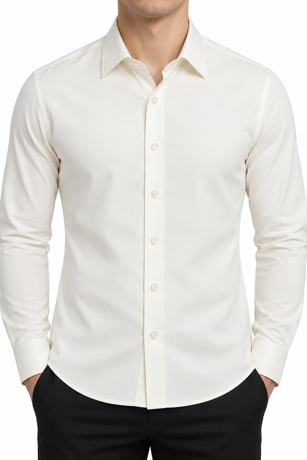 Klassiek Overhemd Off White