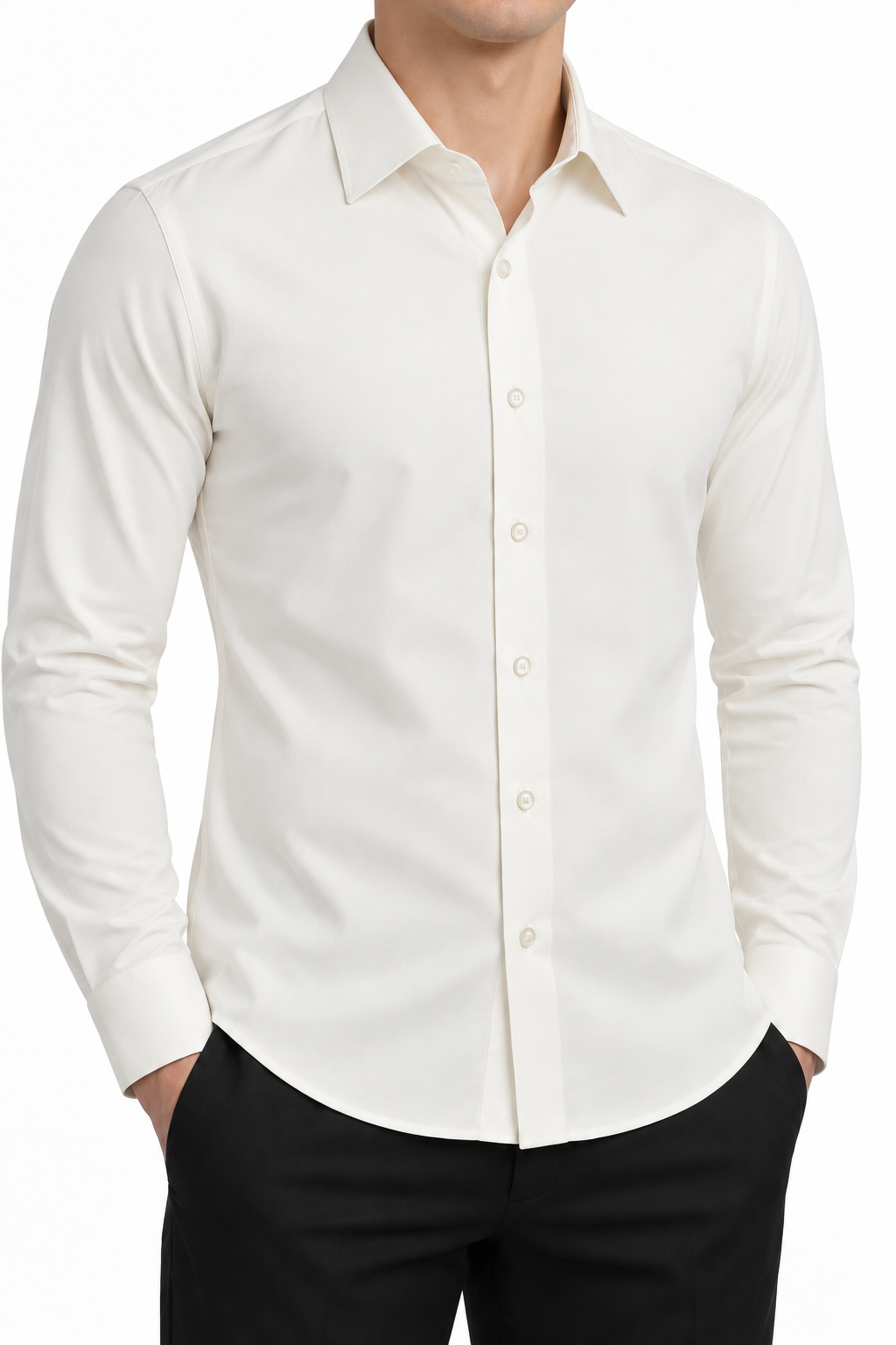 Klassiek Overhemd Off White