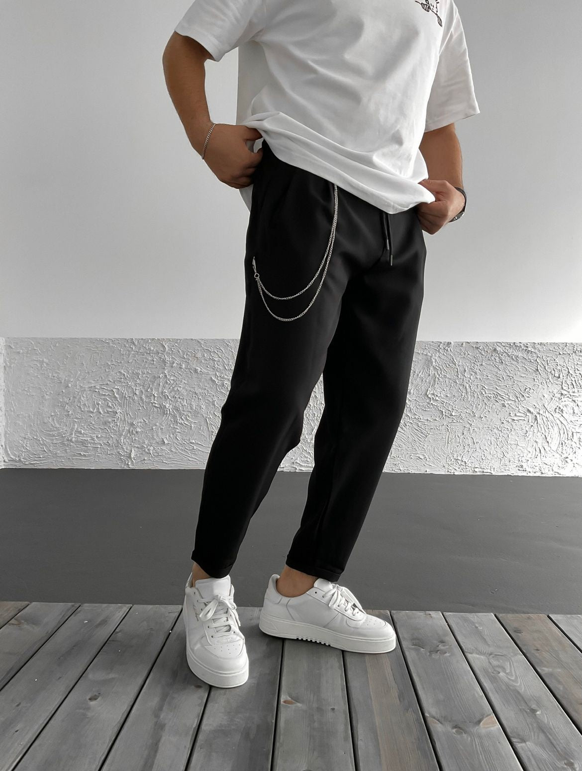 Zwarte Chino Heren Loarro
