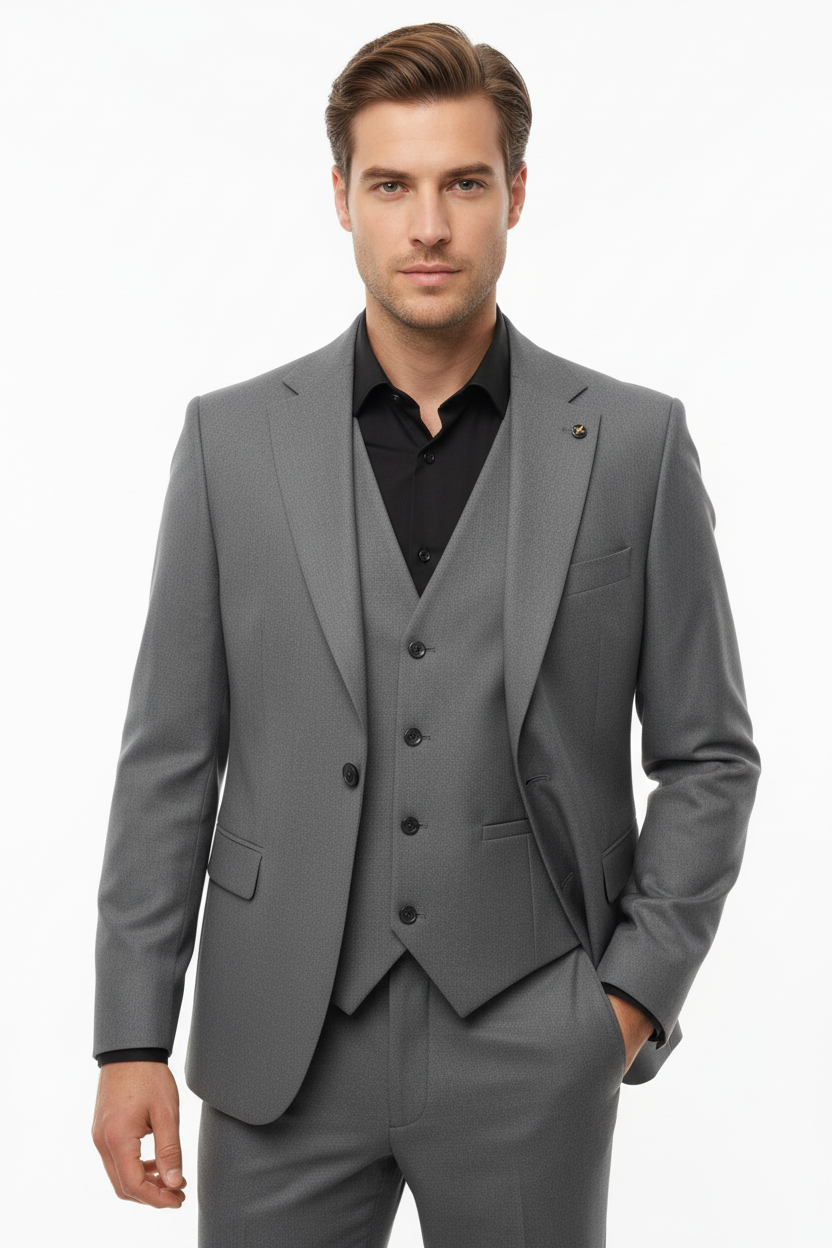 Morvelli Three-piece Suit Gray