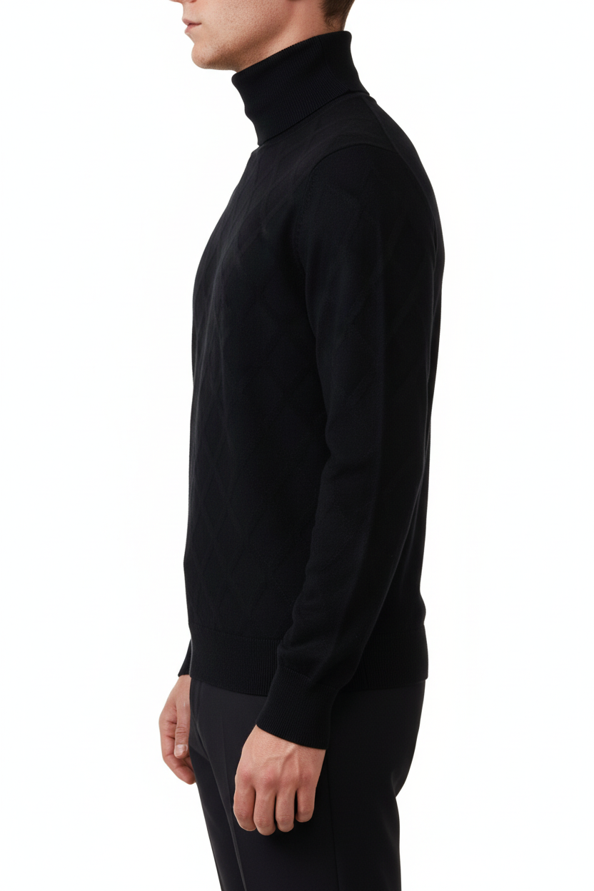 Dolcevita Valenci a quadri Nero