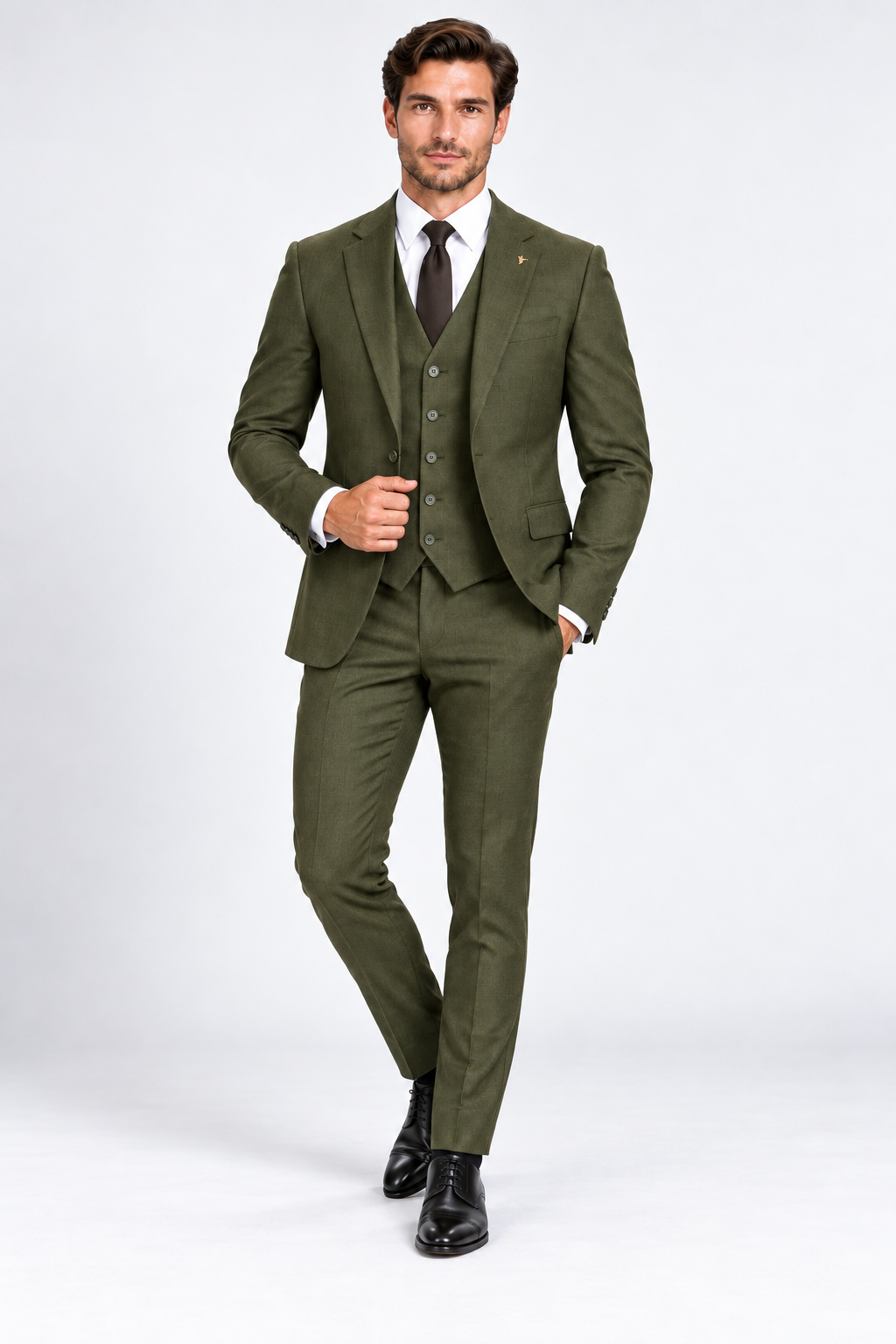Milano Three-piece suit Olive Green