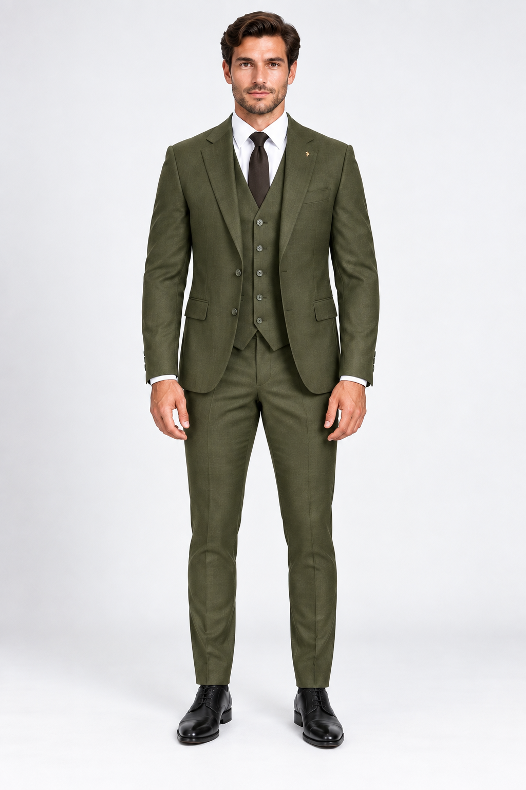 Milano Three-piece suit Olive Green