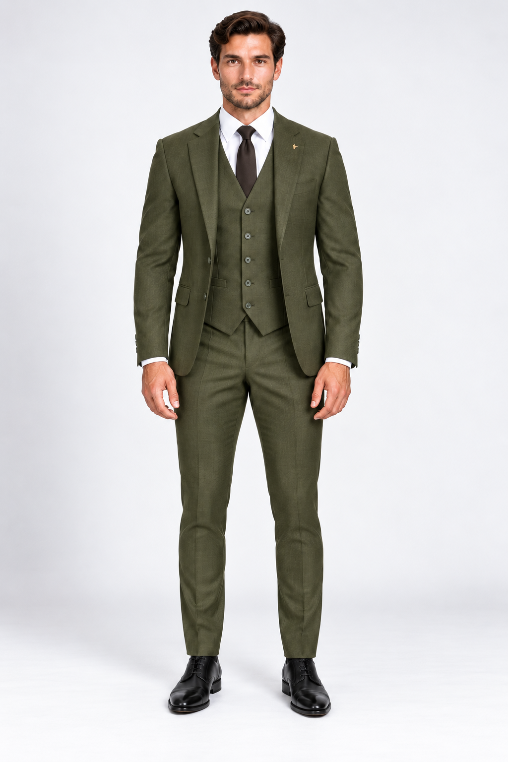 Milano Three-piece suit Olive Green