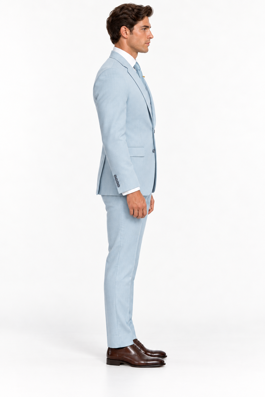 Monaco Three-piece Suit Light Blue