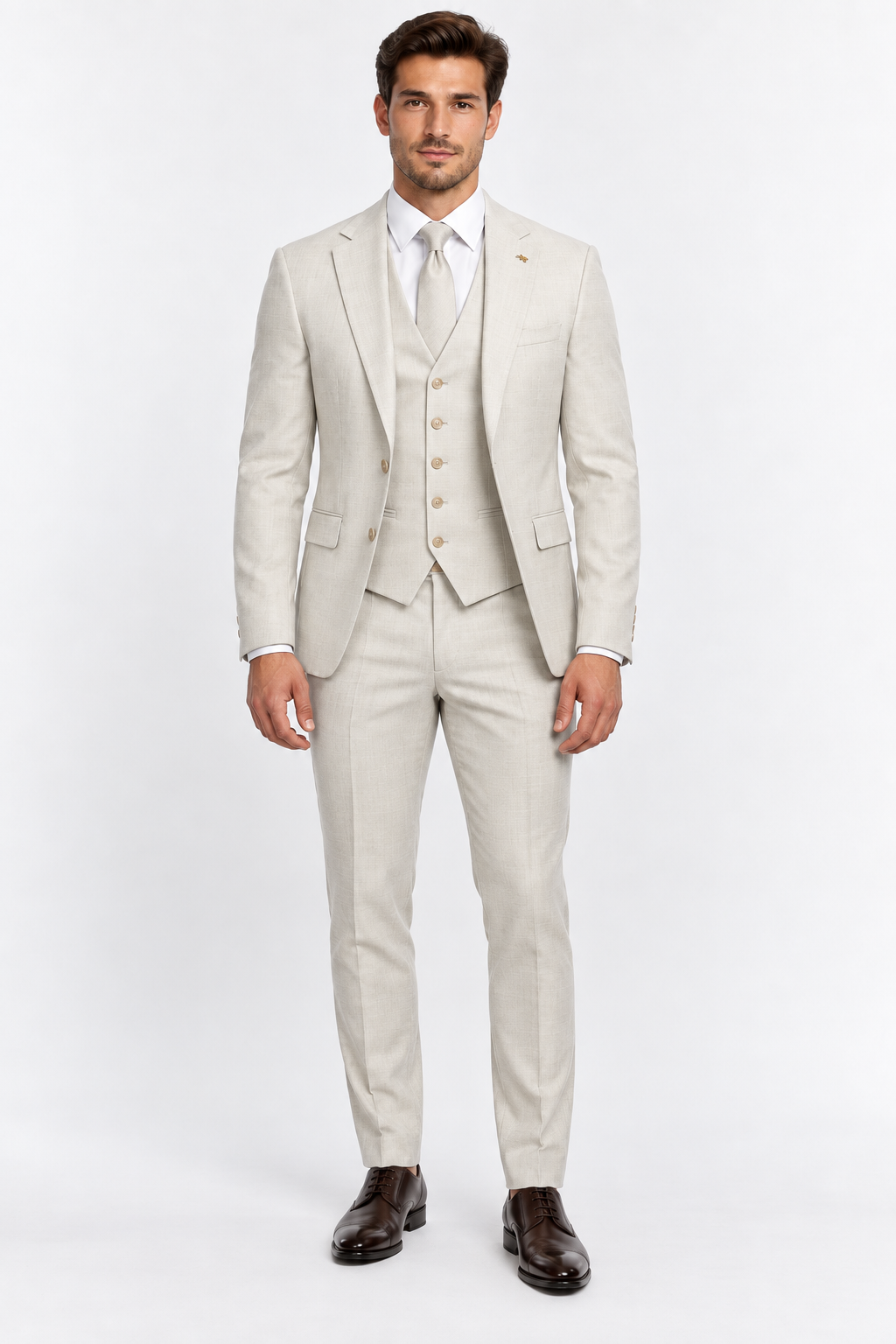 Monaco Three-piece Suit Ivory