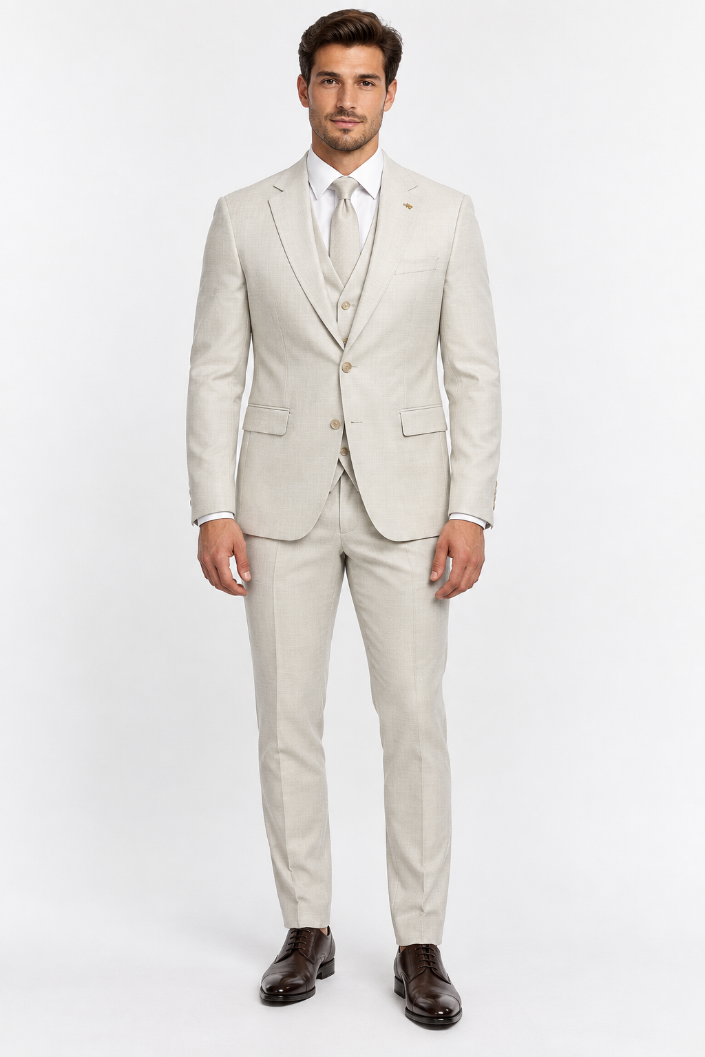 Monaco Three-piece Suit Ivory