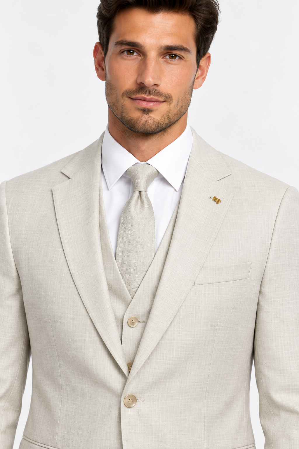 Monaco Three-piece Suit Ivory