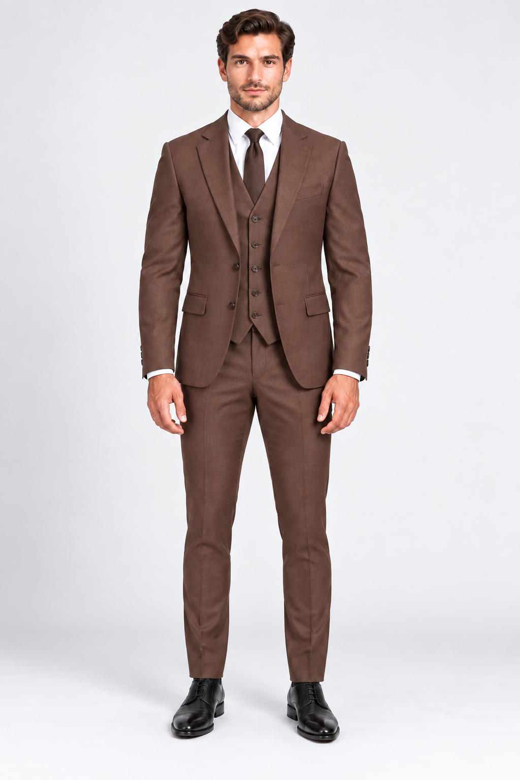 Portofino Three-piece Suit Brown