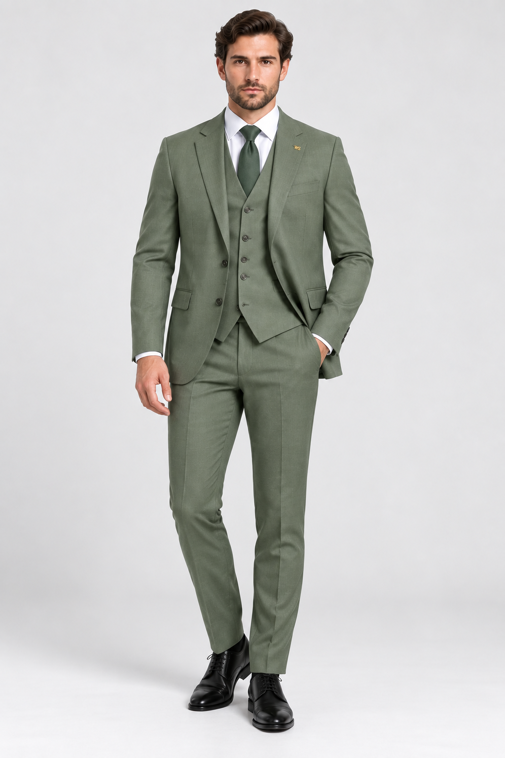 Portofino Three-piece Suit Sage Green
