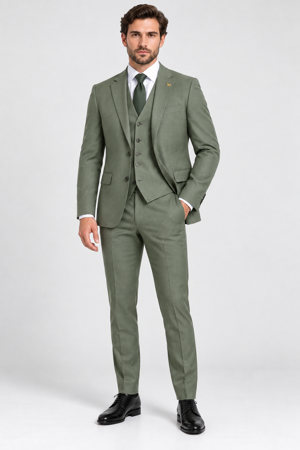 Portofino Three-piece Suit Sage Green