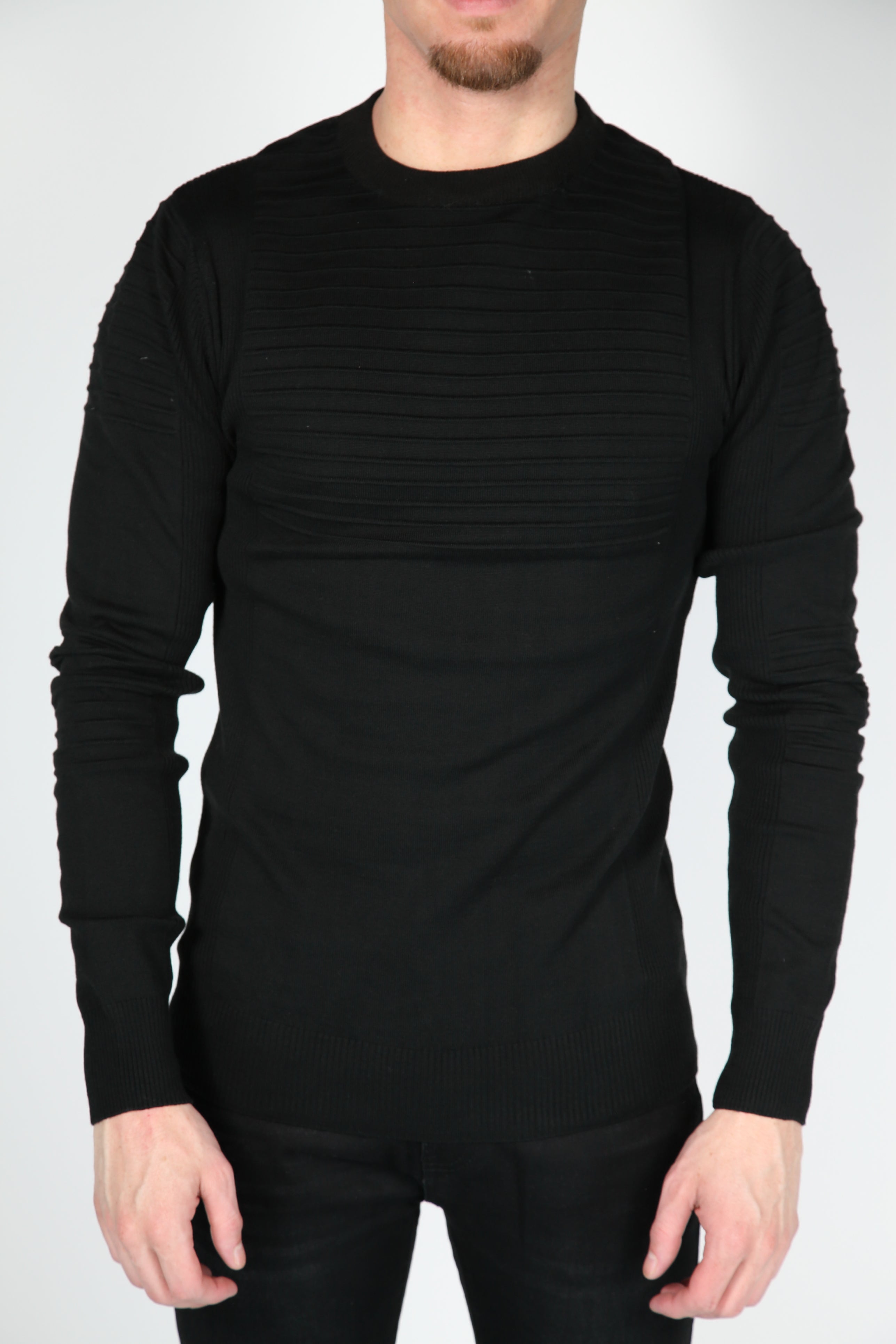 Sweater Rib Zwart