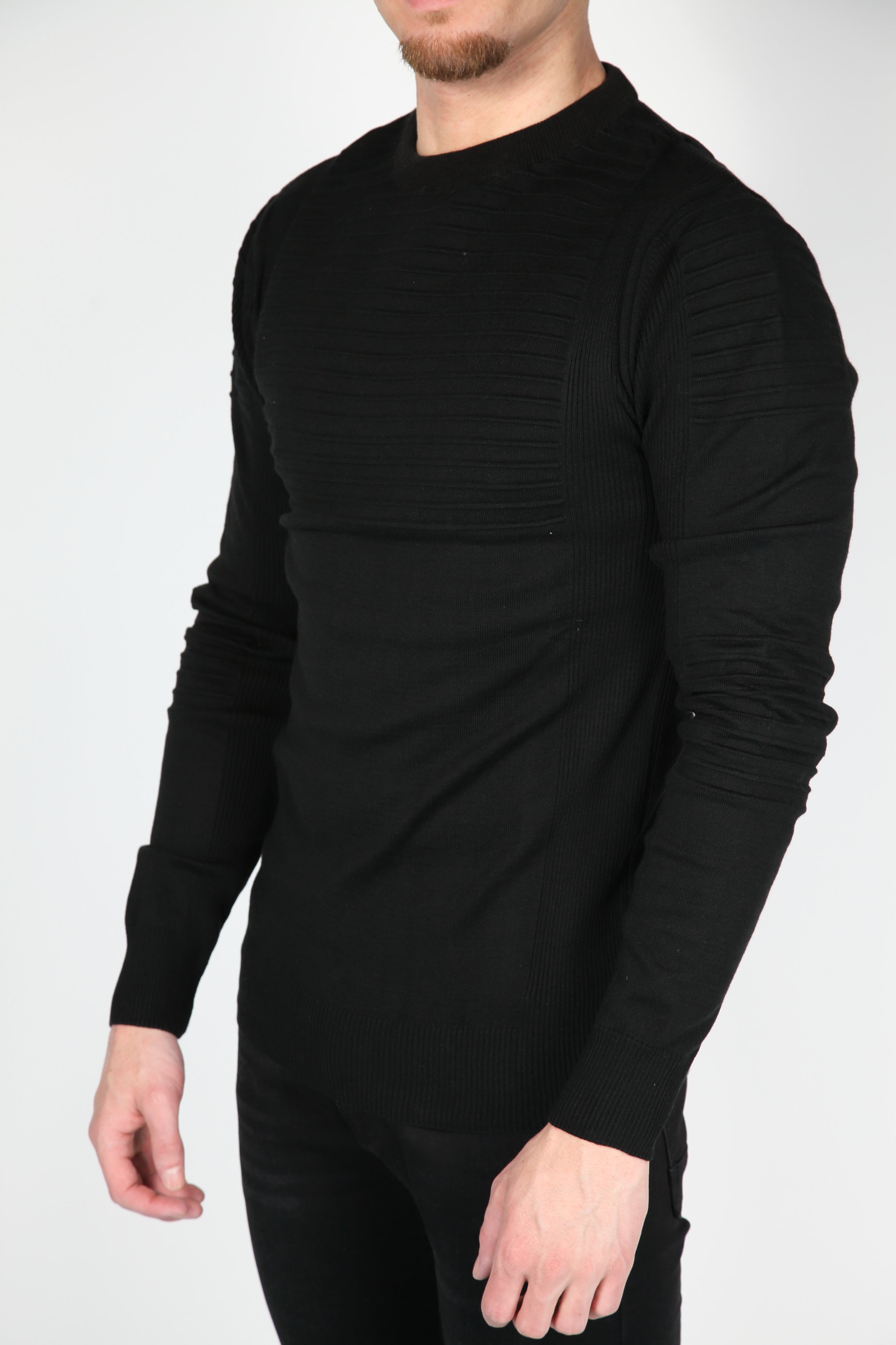 Sweater Rib Zwart