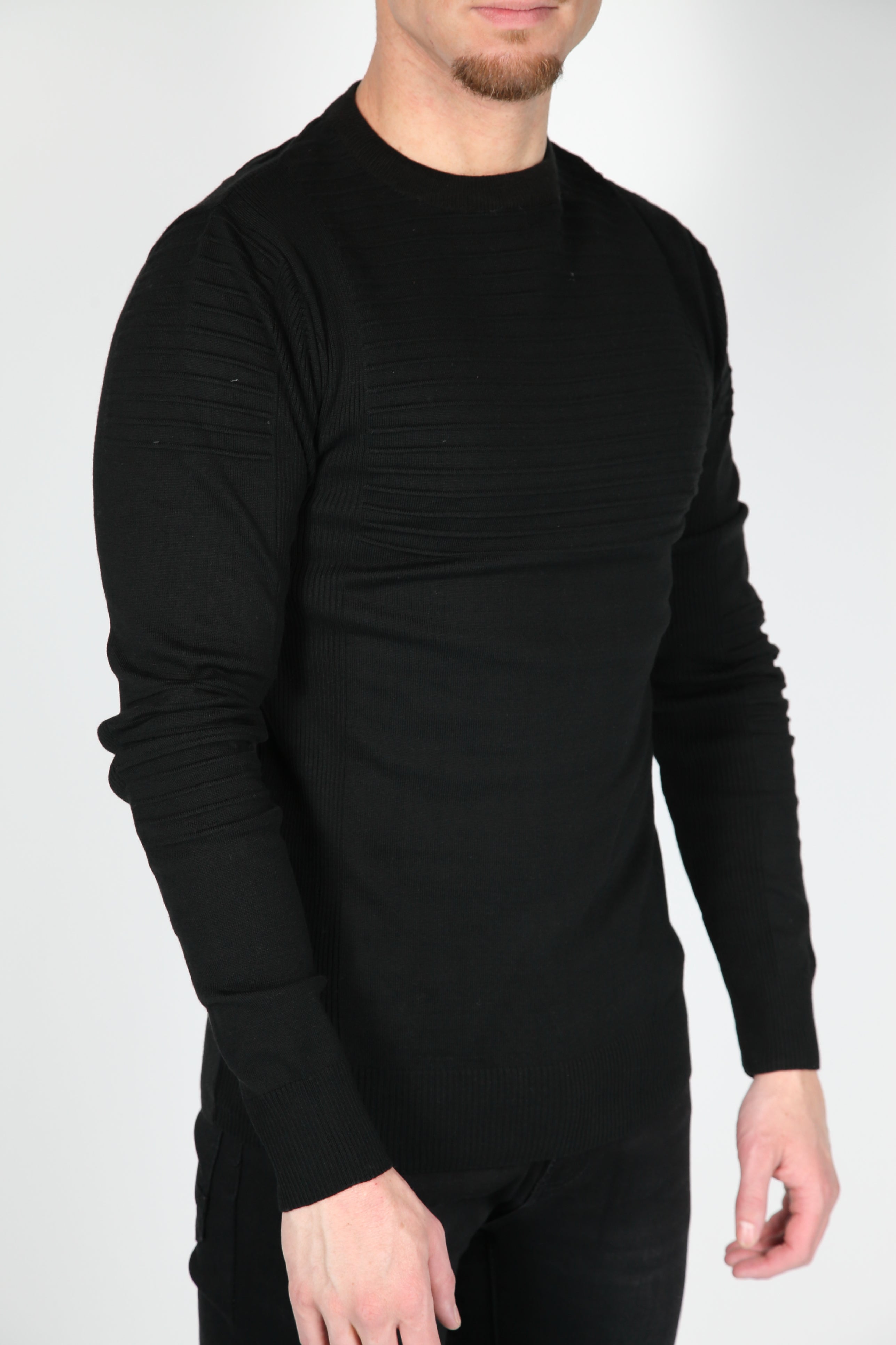 Sweater Rib Zwart