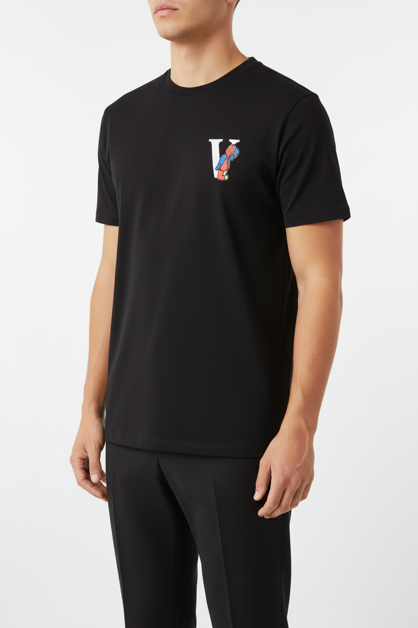 Camiseta V-Bear Gráfica Negra