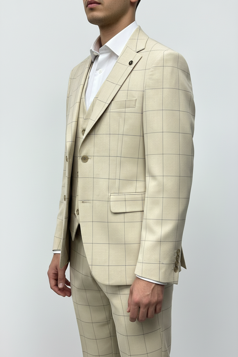 Architect Grid Suit - Beige