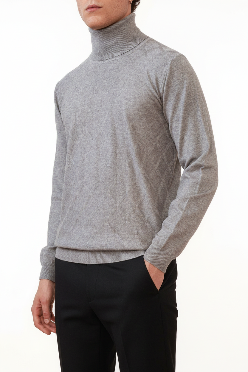 Dolcevita Valenci a quadri Grigio