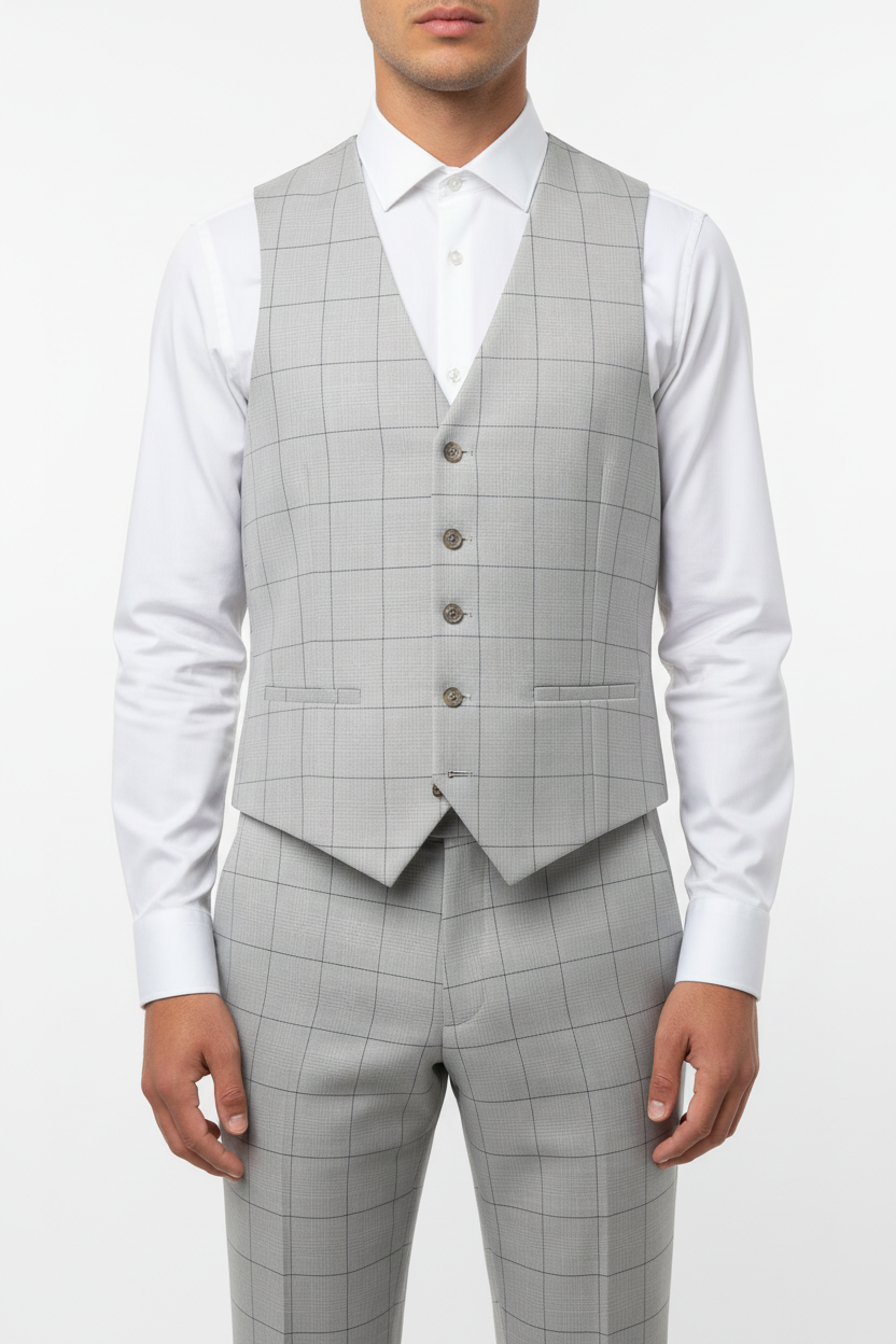 Architect Grid Suit - Licht Grijs