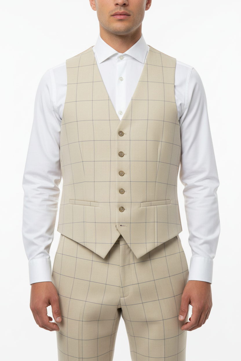 Architect Grid Suit - Beige