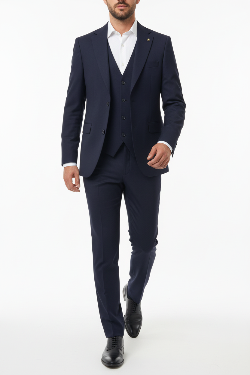 Morvelli Driedelig Pak Navy