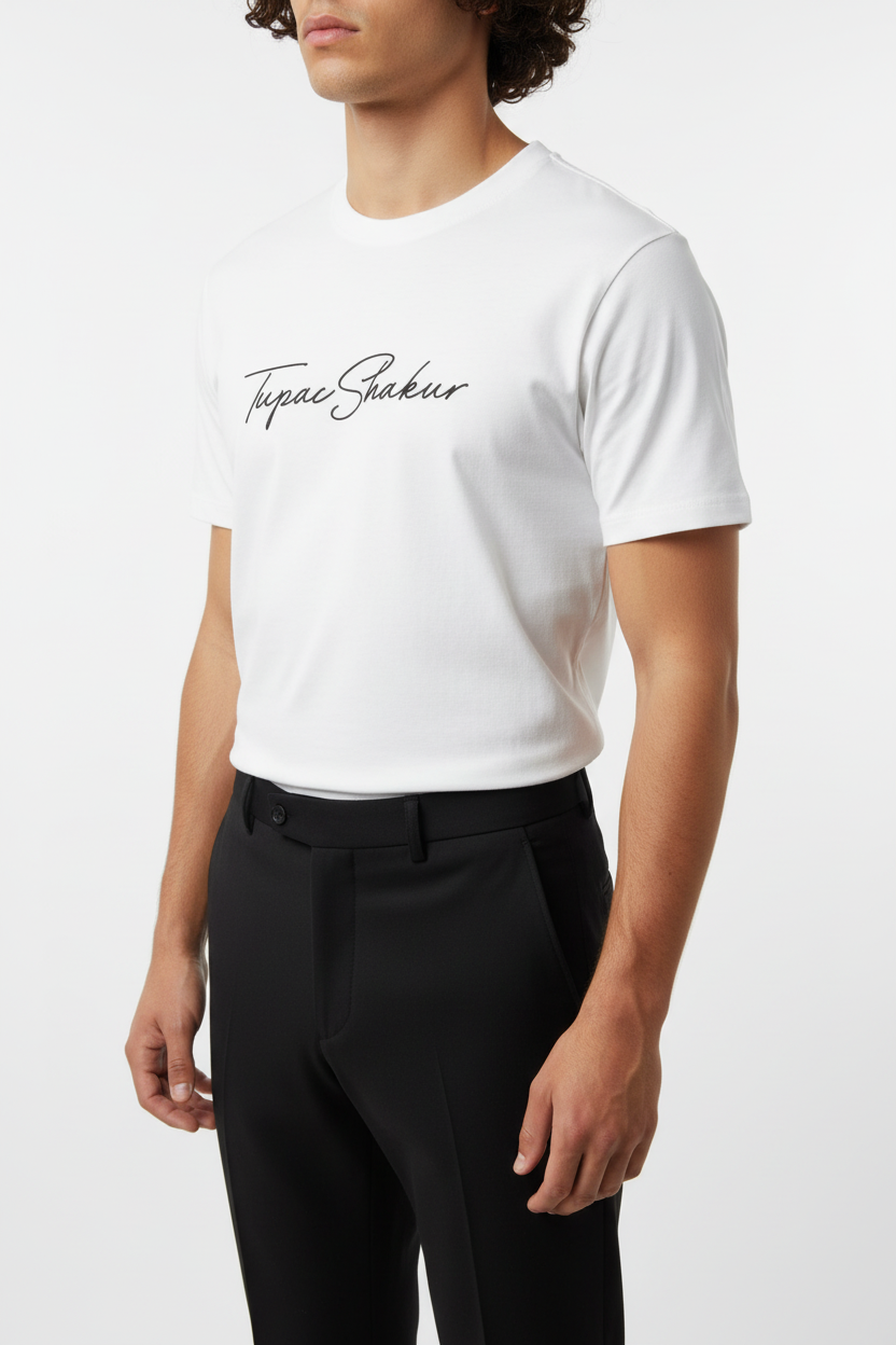 T-shirt Wit Tupac Shakur