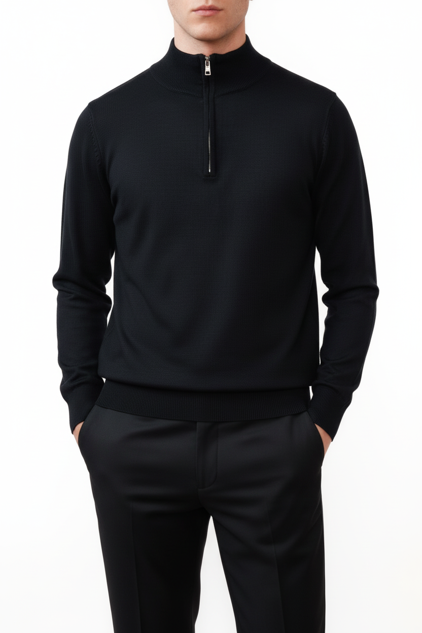 Valenci Halfzip Zwart
